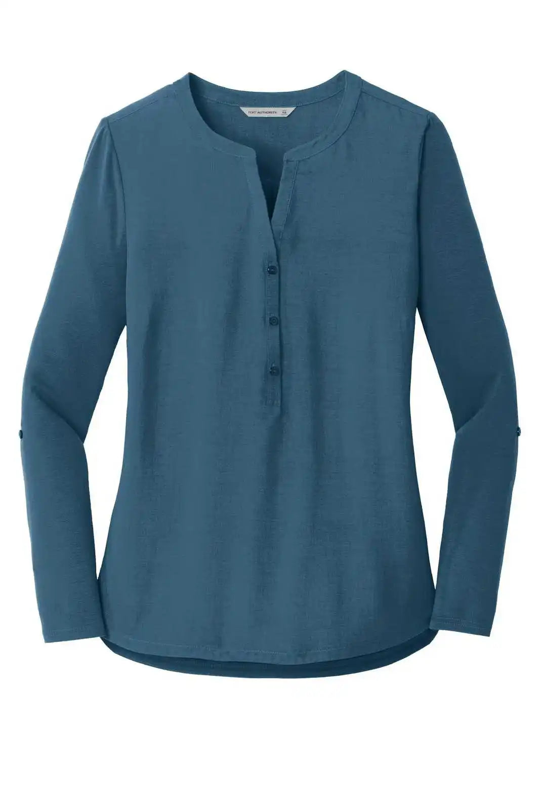 Port Authority Lk5432 Ladies Concept Henley Tunic - Dusty Blue