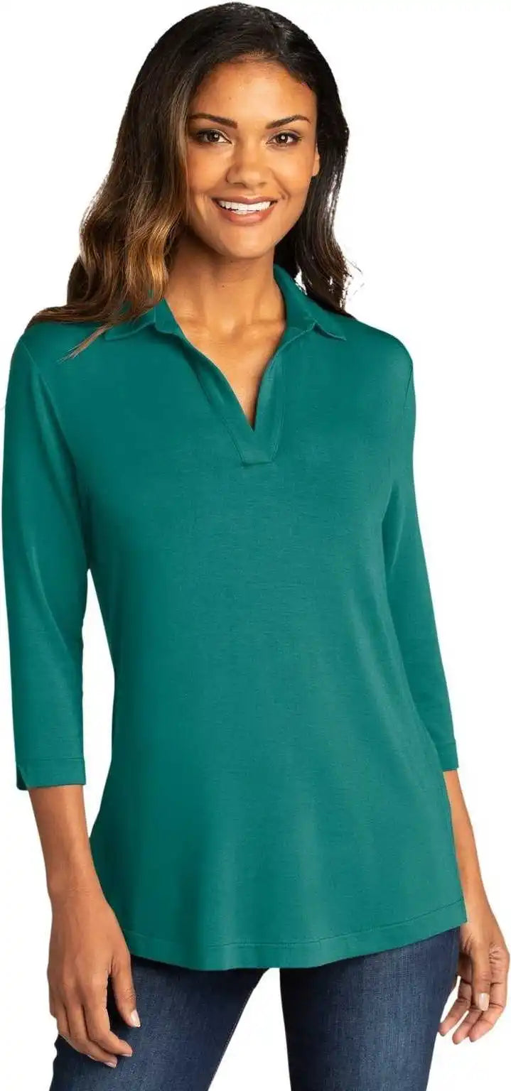 Port Authority Lk5601 Ladies Luxe Knit Tunic - Teal Green