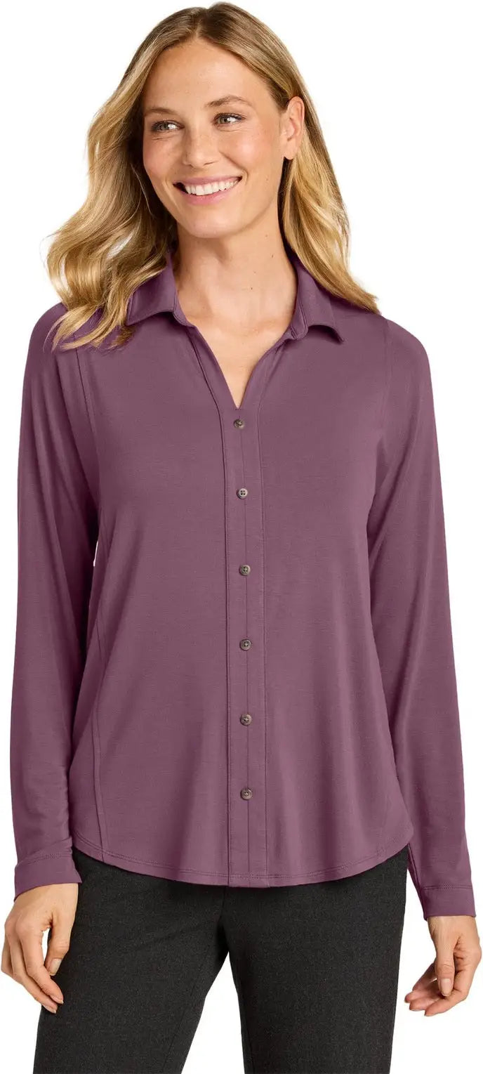Port Authority Lk5602 Women’s Luxe Knit Button Tunic - Purple Mist