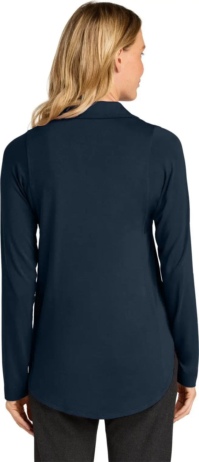 Port Authority Lk5602 Women’s Luxe Knit Button Tunic - River Blue Navy