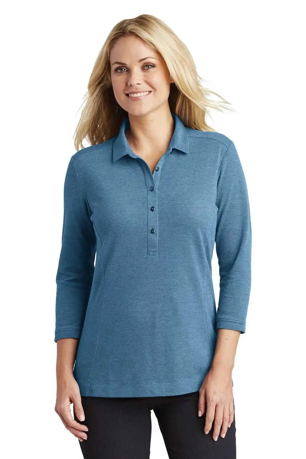 Port Authority Lk581 Ladies Coastal Cotton Blend Polo - River Blue Navy Carolina