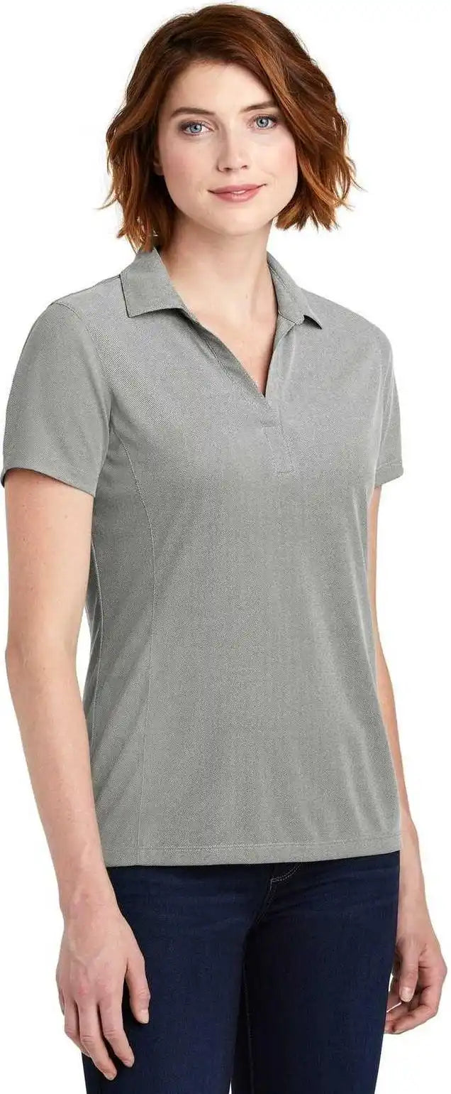 Port Authority Lk582 Ladies Poly Oxford Pique Polo Black