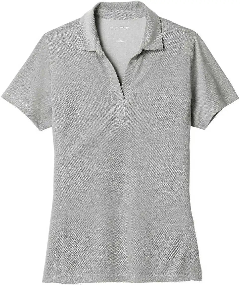 Port Authority Lk582 Ladies Poly Oxford Pique Polo Black