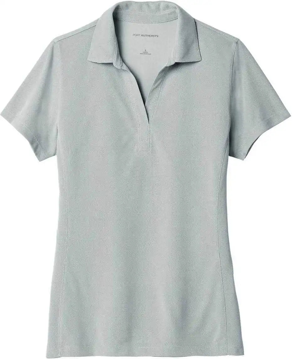 Port Authority Lk582 Ladies Poly Oxford Pique Polo - Gusty Gray