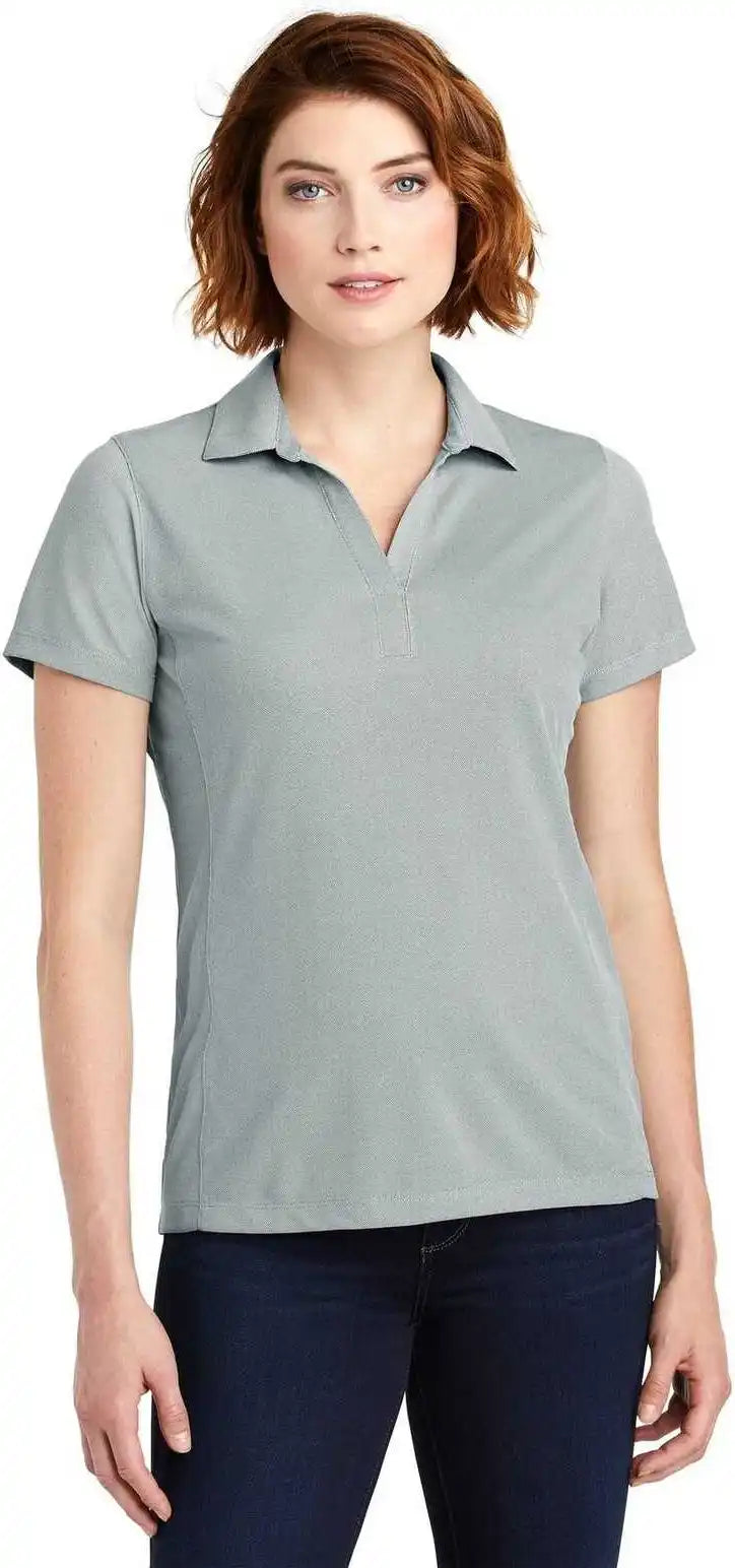 Port Authority Lk582 Ladies Poly Oxford Pique Polo - Gusty Gray