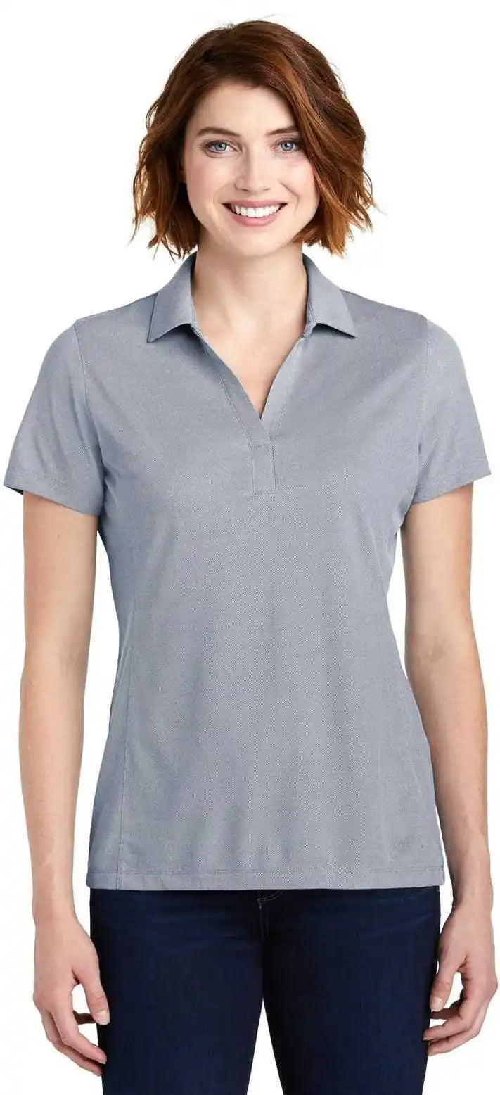 Port Authority Lk582 Ladies Poly Oxford Pique Polo - True Navy