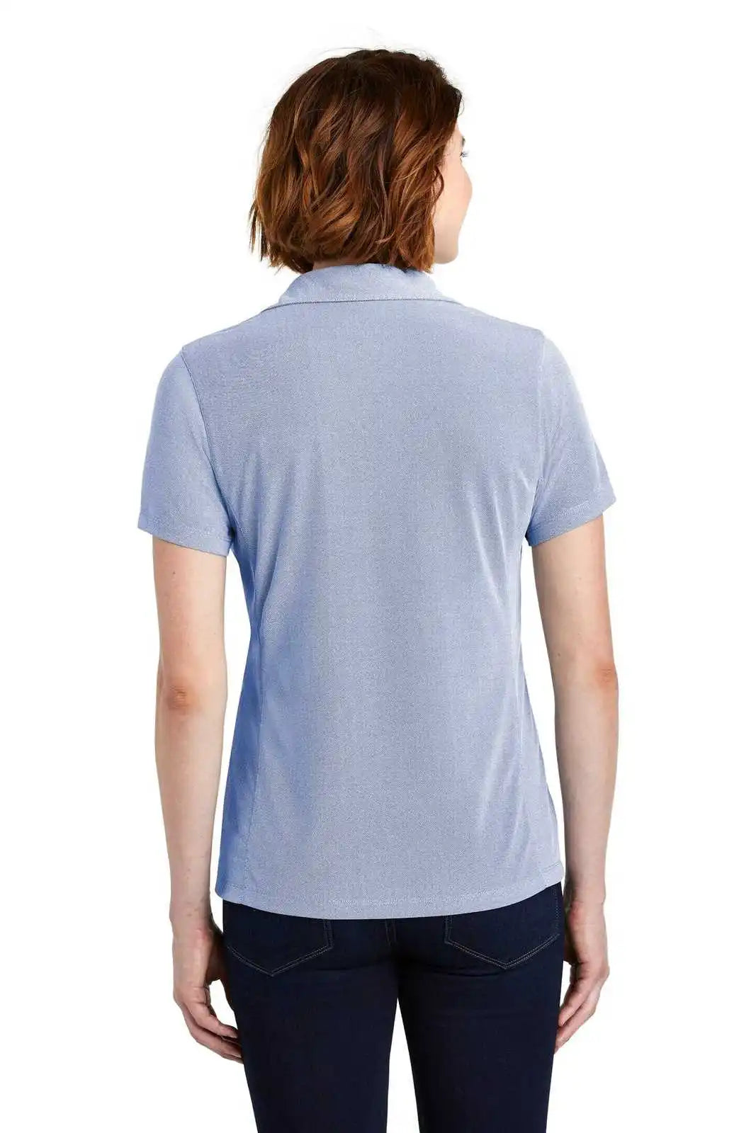 Port Authority Lk582 Ladies Poly Oxford Pique Polo True Royal