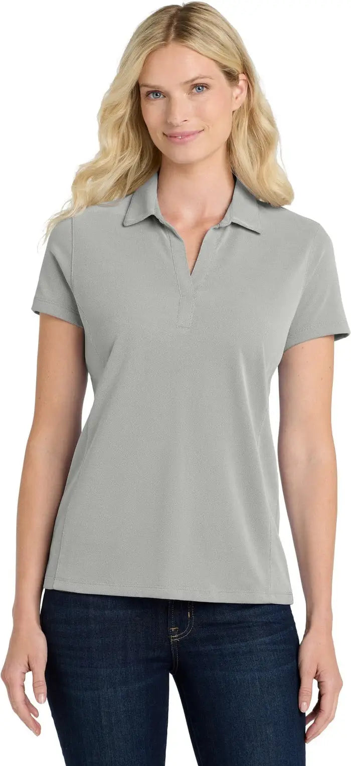 Port Authority Lk582 Women’s Poly Oxford Pique Polo - Black