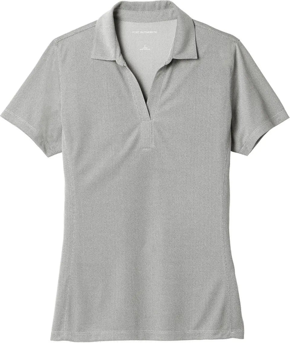 Port Authority Lk582 Women’s Poly Oxford Pique Polo - Black
