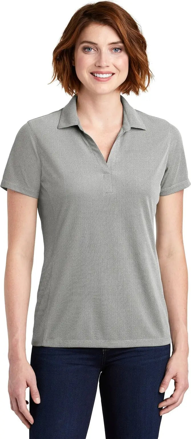 Port Authority Lk582 Women’s Poly Oxford Pique Polo - Black - Ladies Xs