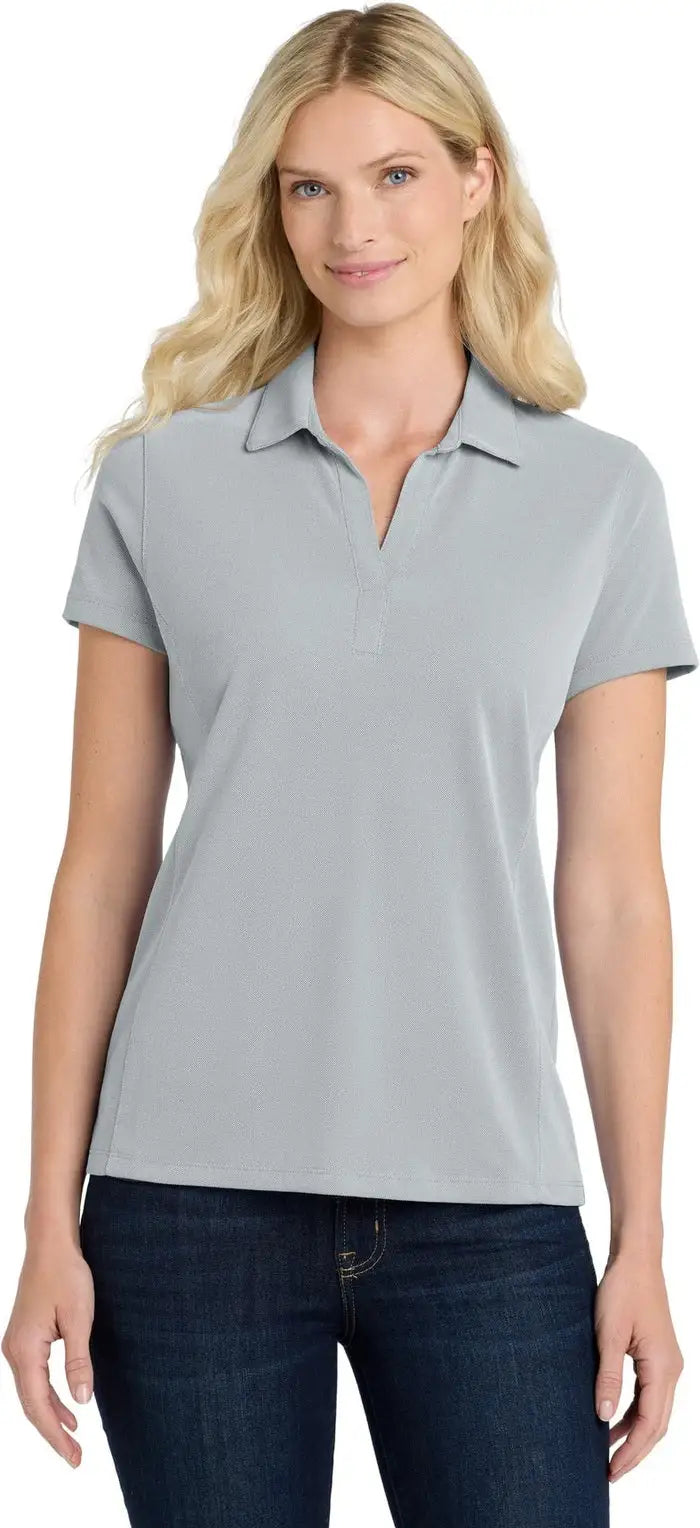 Port Authority Lk582 Women’s Poly Oxford Pique Polo - Gusty Gray