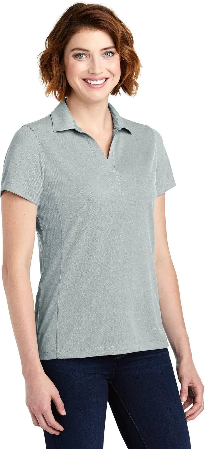 Port Authority Lk582 Women’s Poly Oxford Pique Polo - Gusty Gray