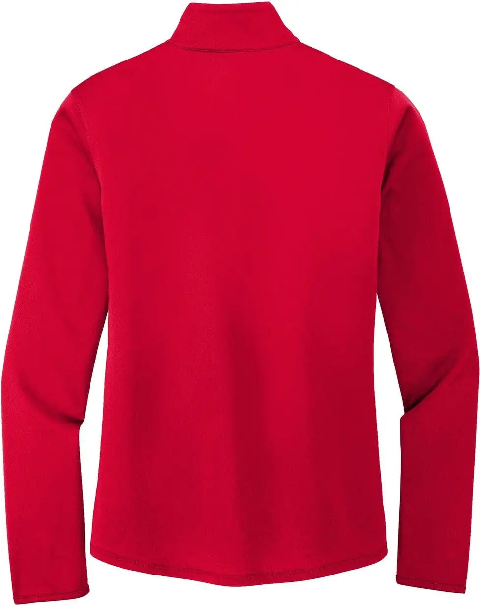 Port Authority Lk584 Women’s Silk Touch Performance 1/4-zip - Red Black