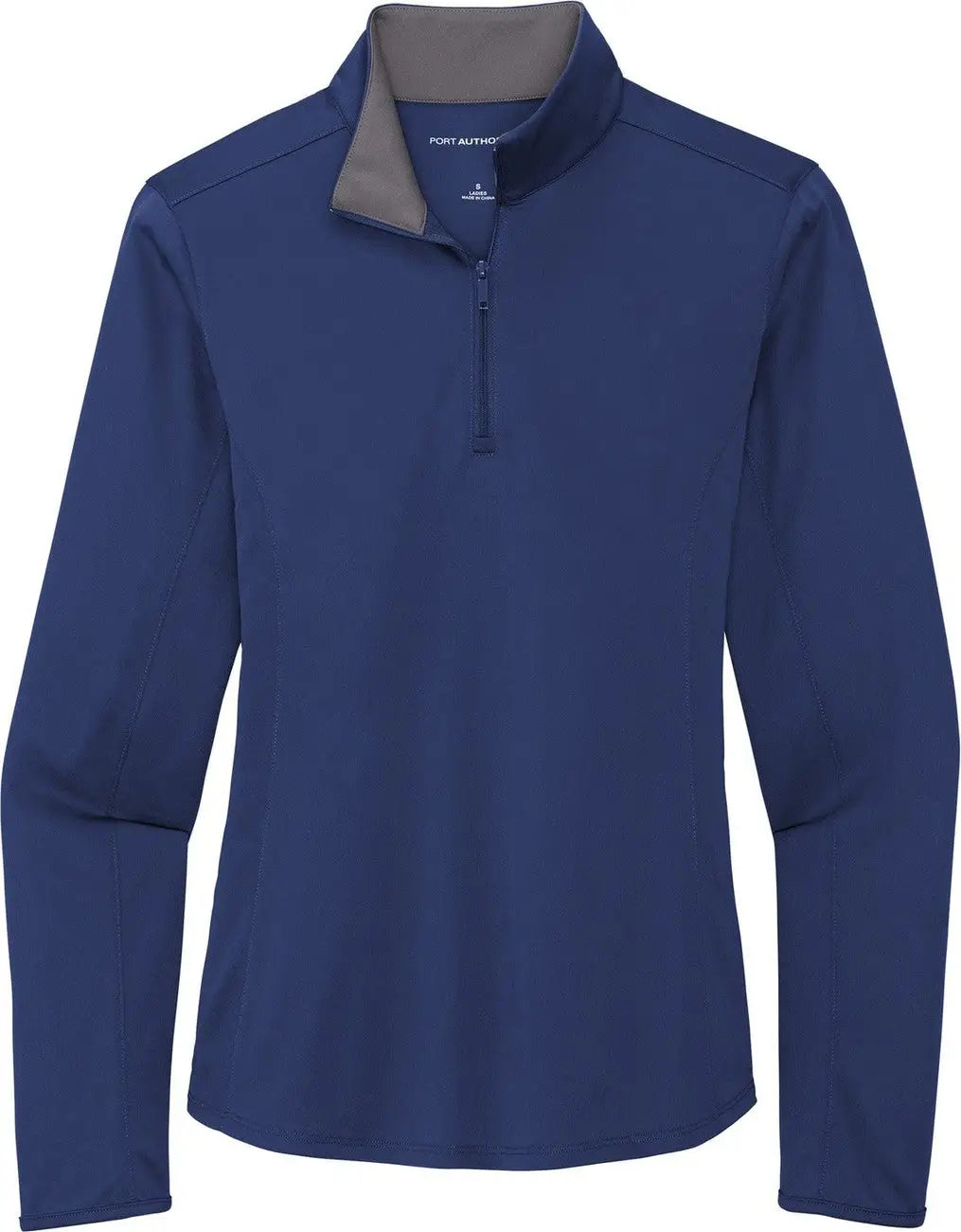 Port Authority Lk584 Women’s Silk Touch Performance 1/4-zip - Royal Steel Gray