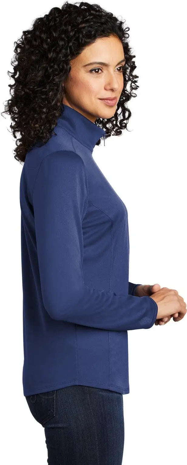 Port Authority Lk584 Women’s Silk Touch Performance 1/4-zip - Royal Steel Gray