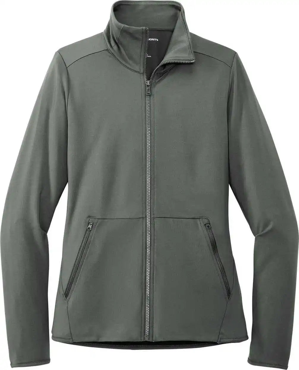 Port Authority Lk595 Ladies Accord Stretch Fleece Full-zip - Pewter
