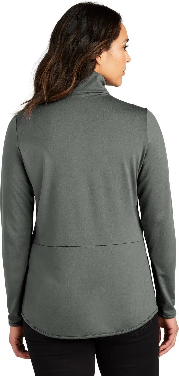 Port Authority Lk595 Women’s Accord Stretch Fleece Full-zip - Pewter