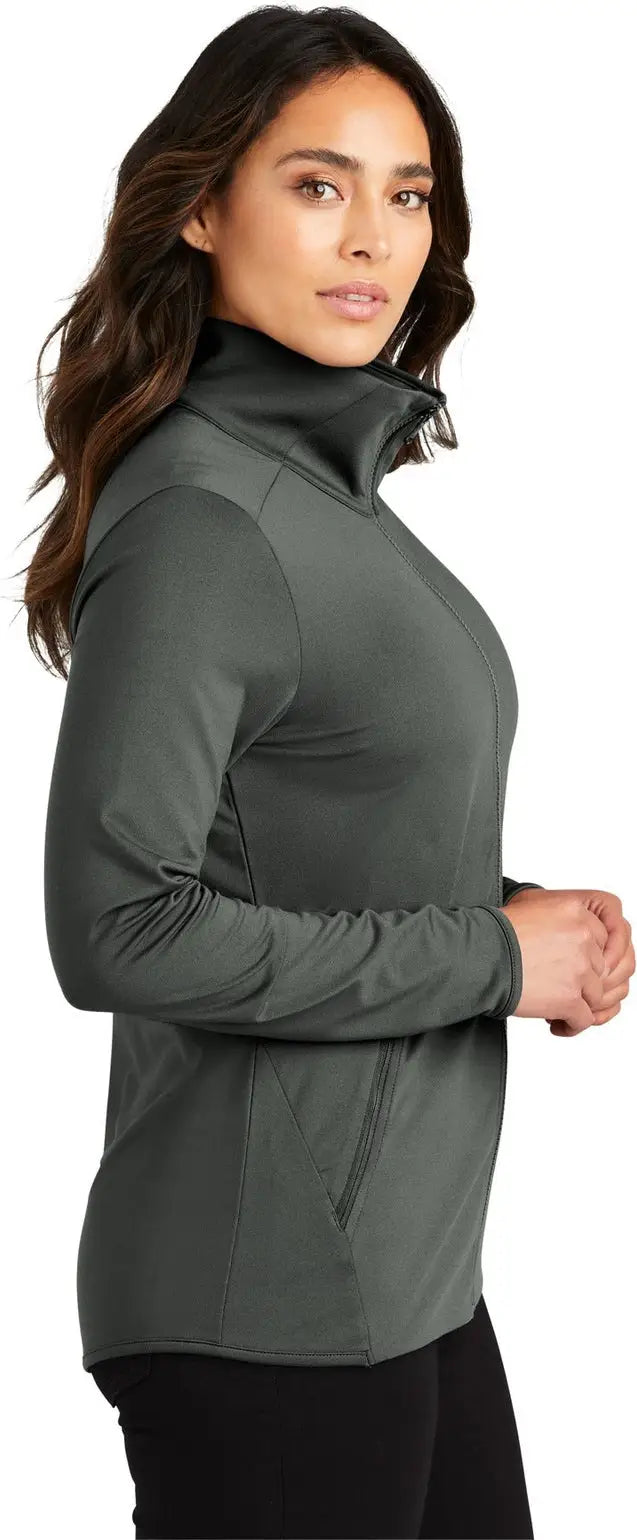 Port Authority Lk595 Women’s Accord Stretch Fleece Full-zip - Pewter