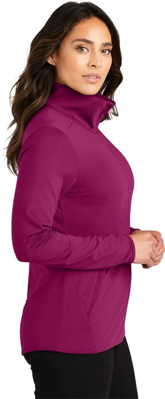 Port Authority Lk595 Women’s Accord Stretch Fleece Full-zip - Wine