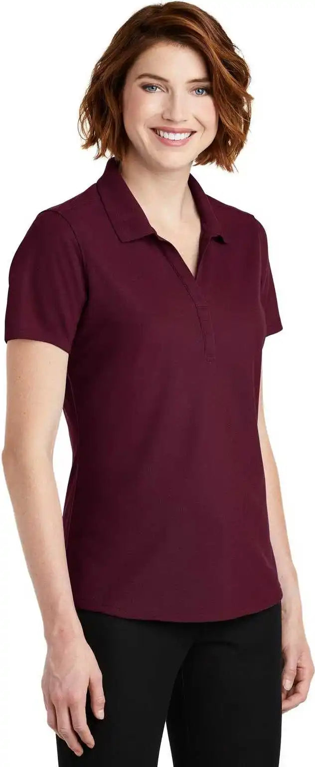 Port Authority Lk600 Ladies Ezperformance Pique Polo Maroon