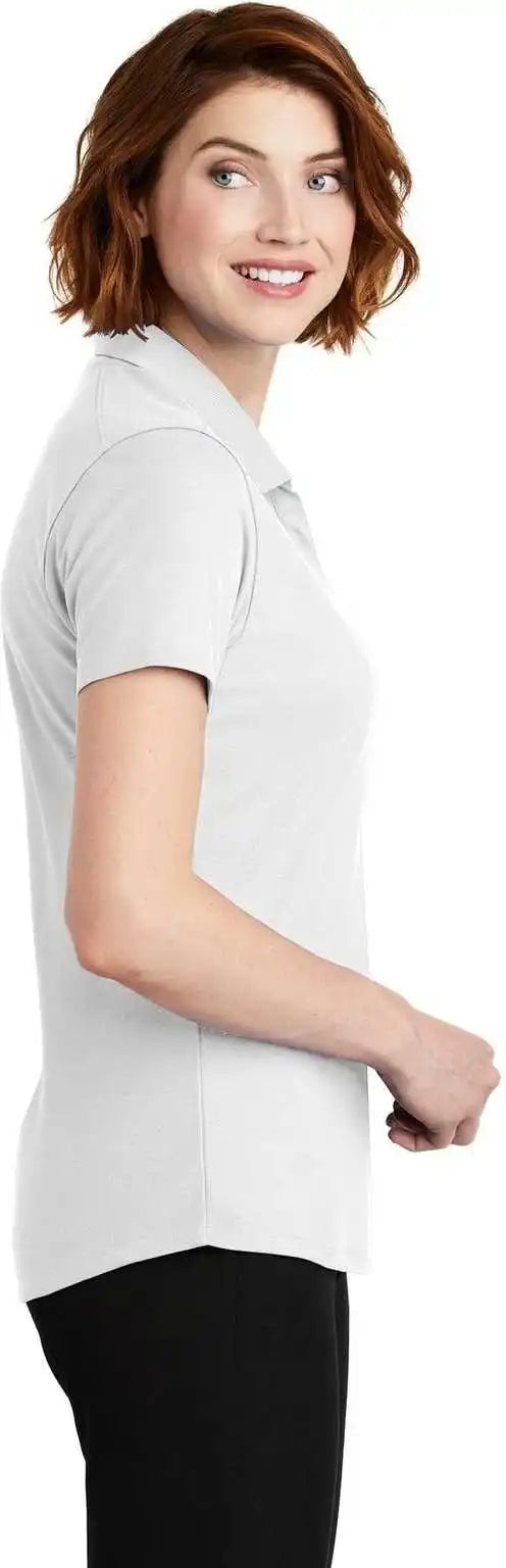 Port Authority Lk600 Ladies Ezperformance Pique Polo White