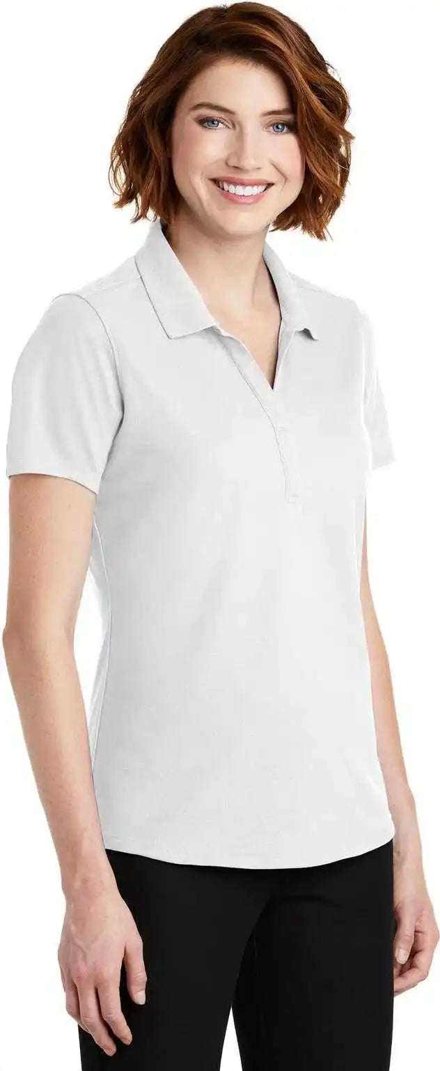 Port Authority Lk600 Ladies Ezperformance Pique Polo White