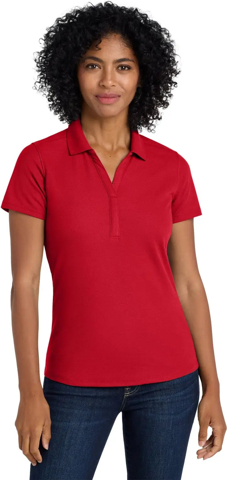 Port Authority Lk600 Women’s Ezperformance Pique Polo - Apple Red - Ladies Xs