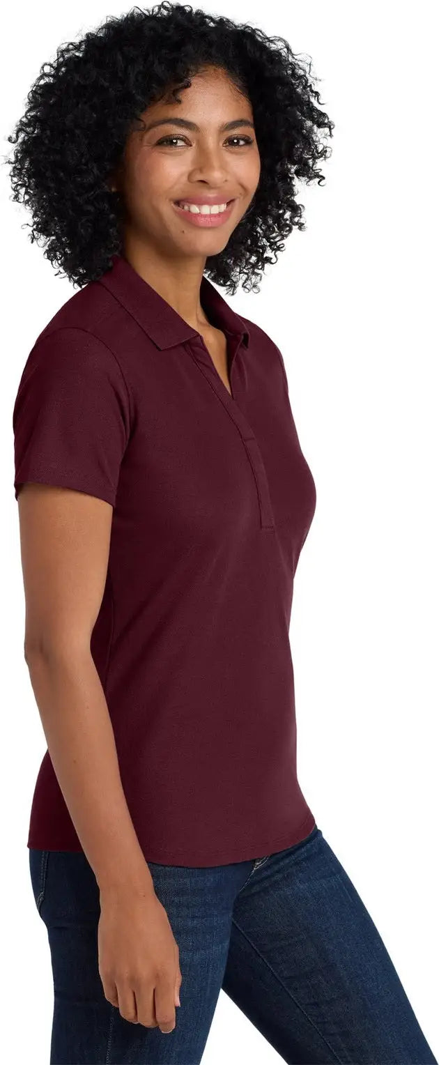 Port Authority Lk600 Women’s Ezperformance Pique Polo - Maroon