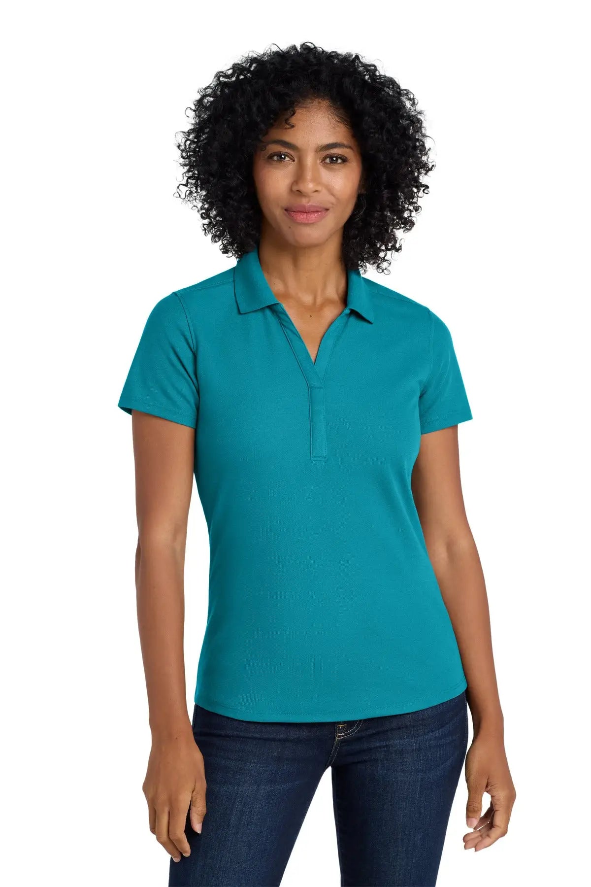 Port Authority Lk600 Women’s Ezperformance Pique Polo - Teal - Ladies Xs