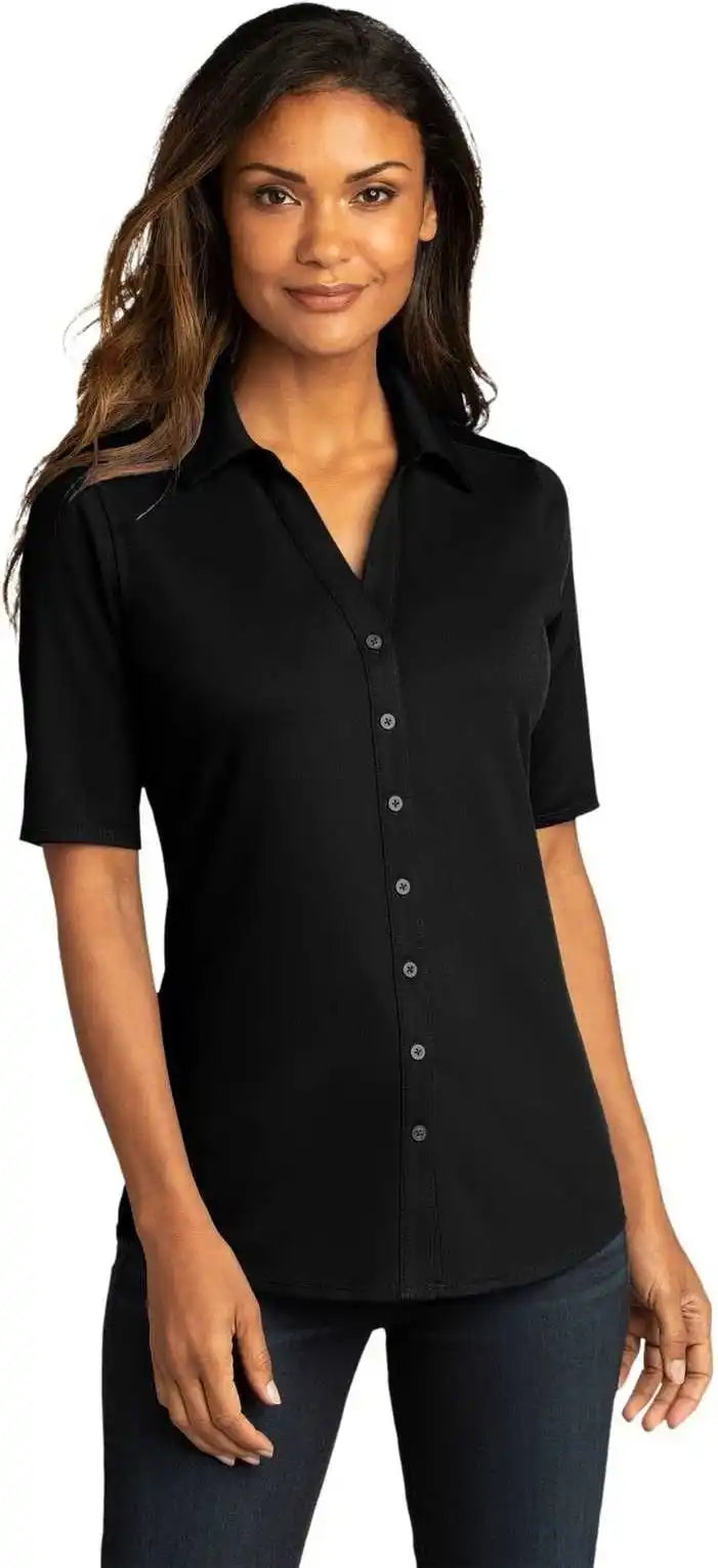 Port Authority Lk682 Ladies City Stretch Top - Black