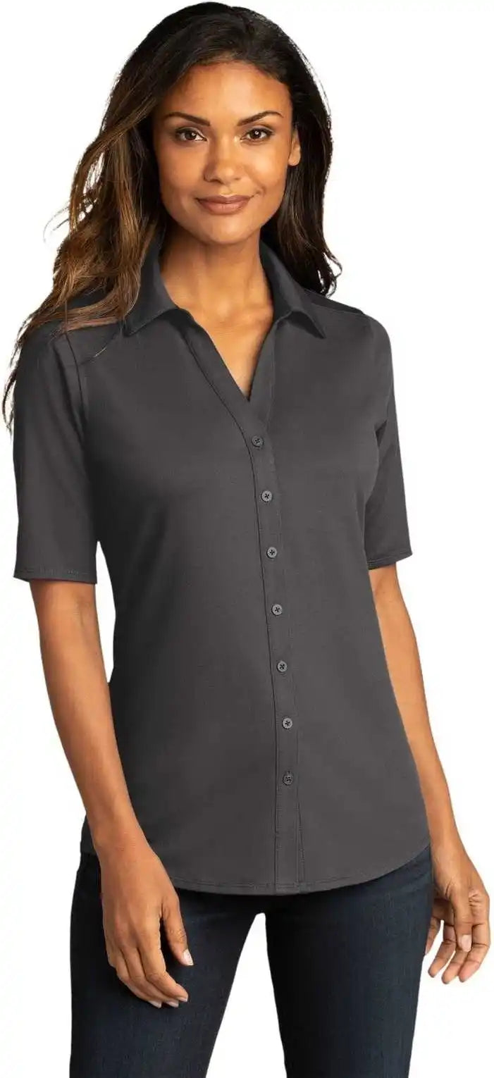 Port Authority Lk682 Ladies City Stretch Top Graphite