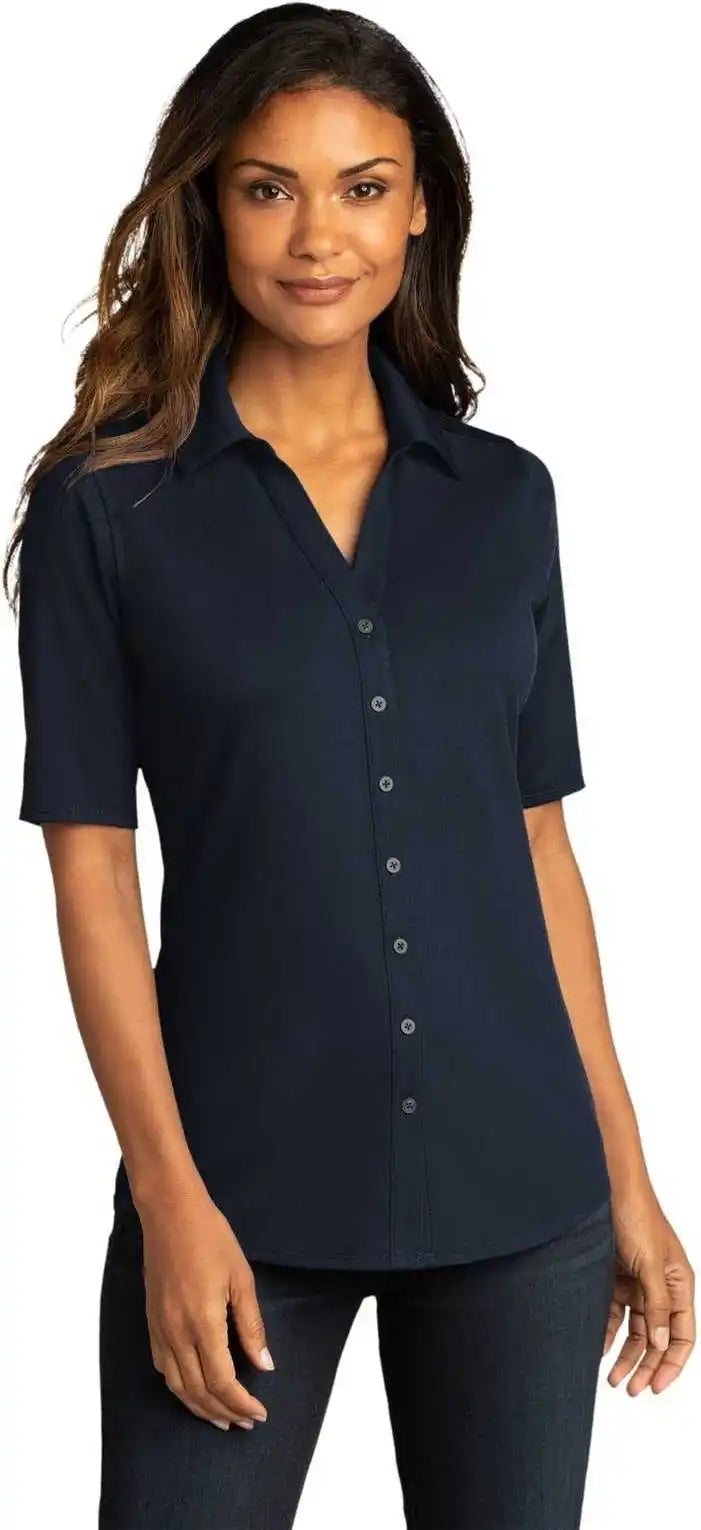 Port Authority Lk682 Ladies City Stretch Top - River Blue Navy