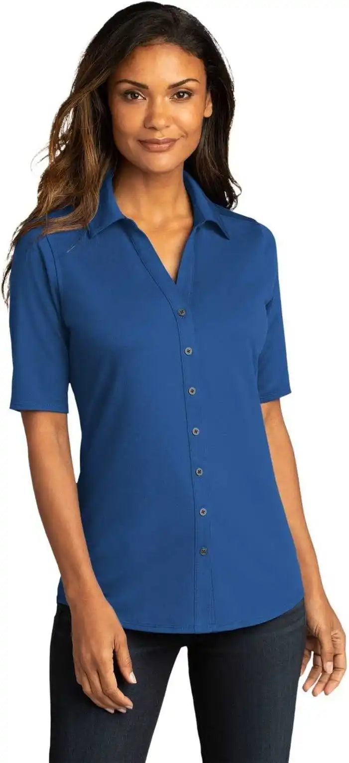 Port Authority Lk682 Ladies City Stretch Top True Blue