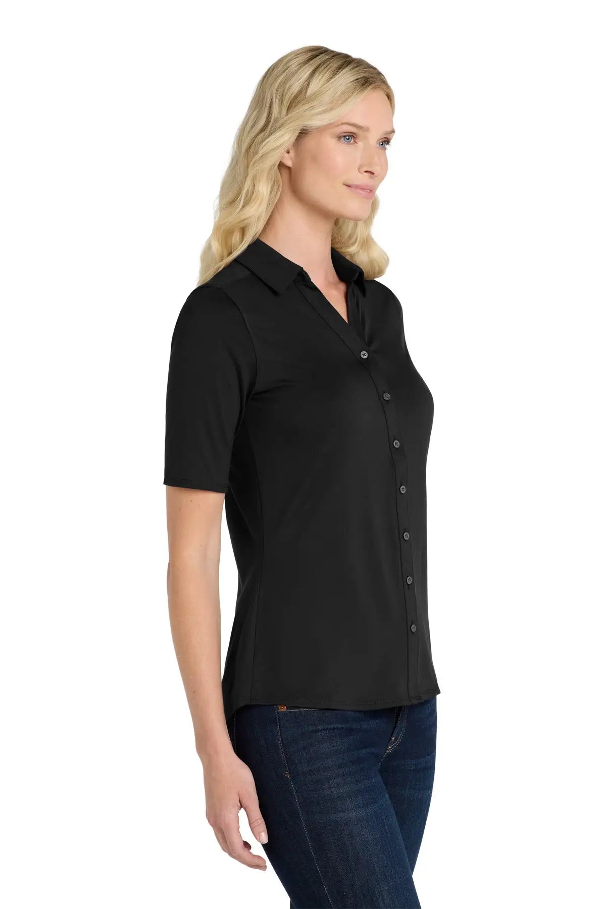 Port Authority Lk682 Women’s City Stretch Top - Black