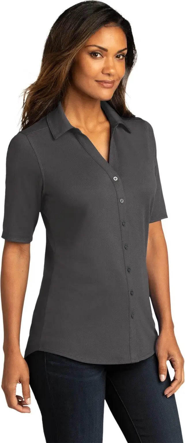 Port Authority Lk682 Women’s City Stretch Top - Graphite