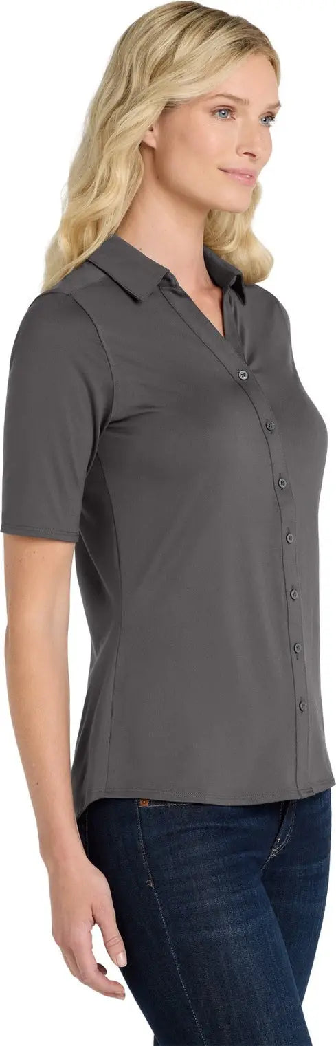 Port Authority Lk682 Women’s City Stretch Top - Graphite