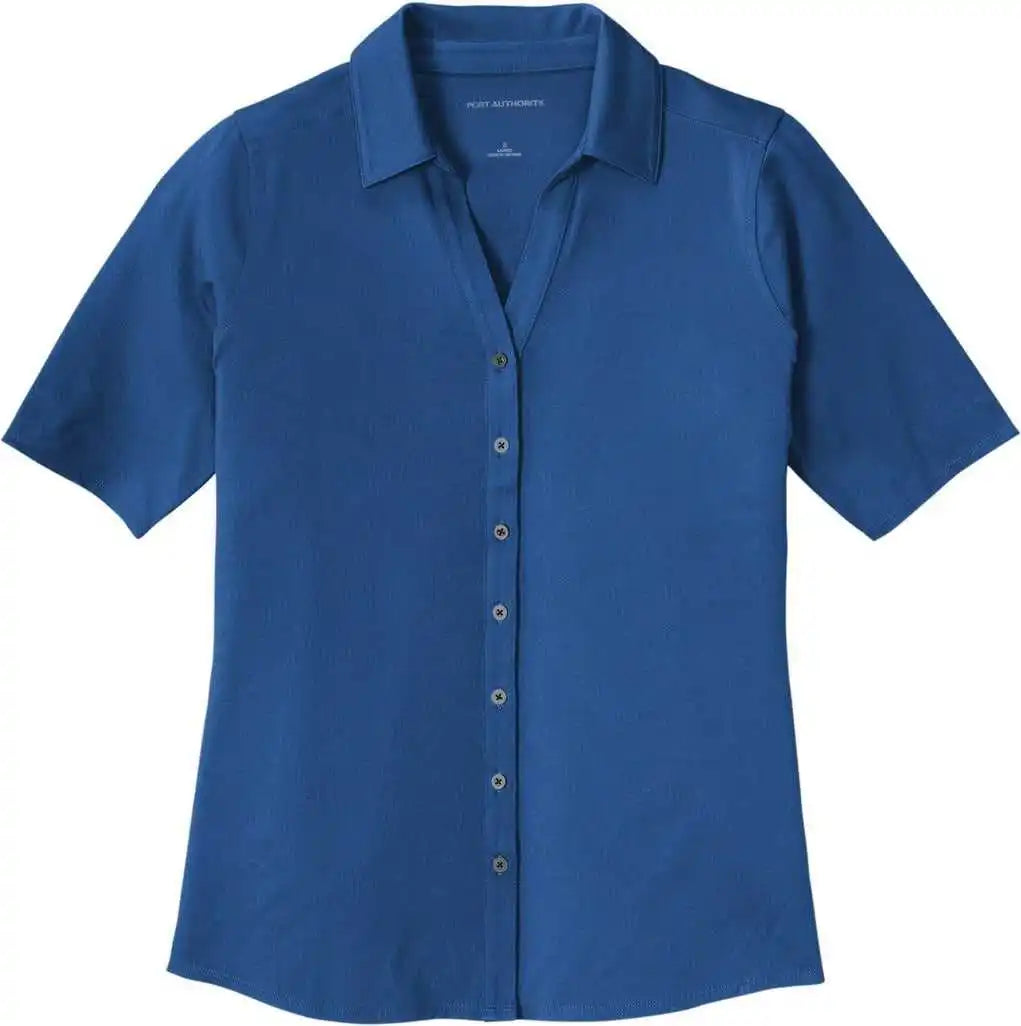 Port Authority Lk682 Women’s City Stretch Top - True Blue