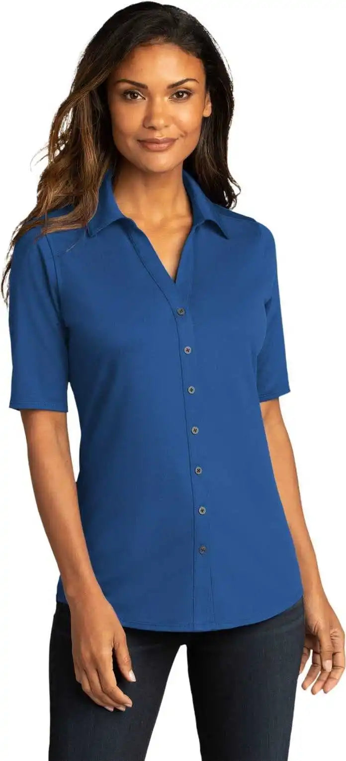 Port Authority Lk682 Women’s City Stretch Top - True Blue