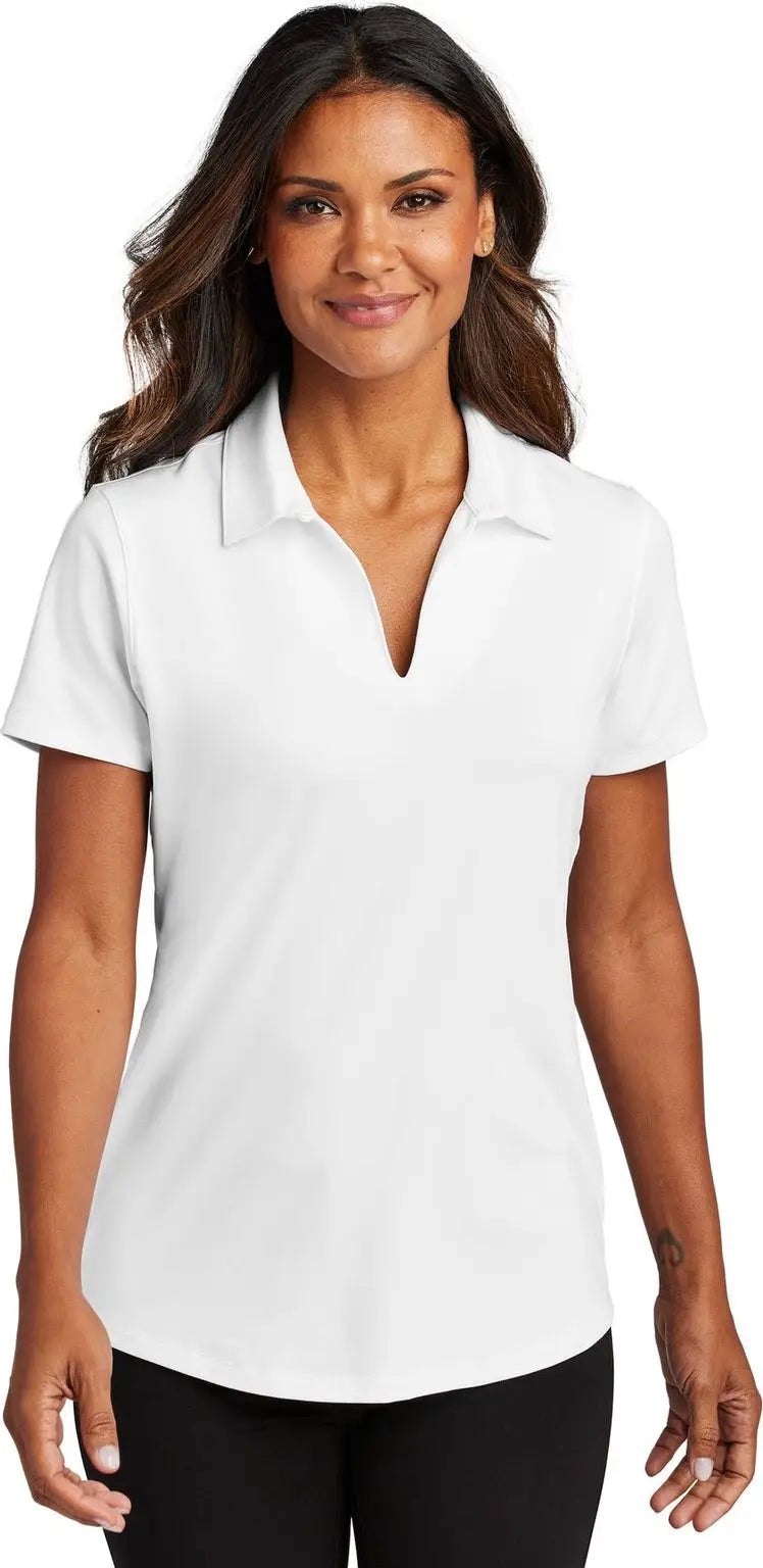 Port Authority Lk683 Women’s City Stretch Polo - White