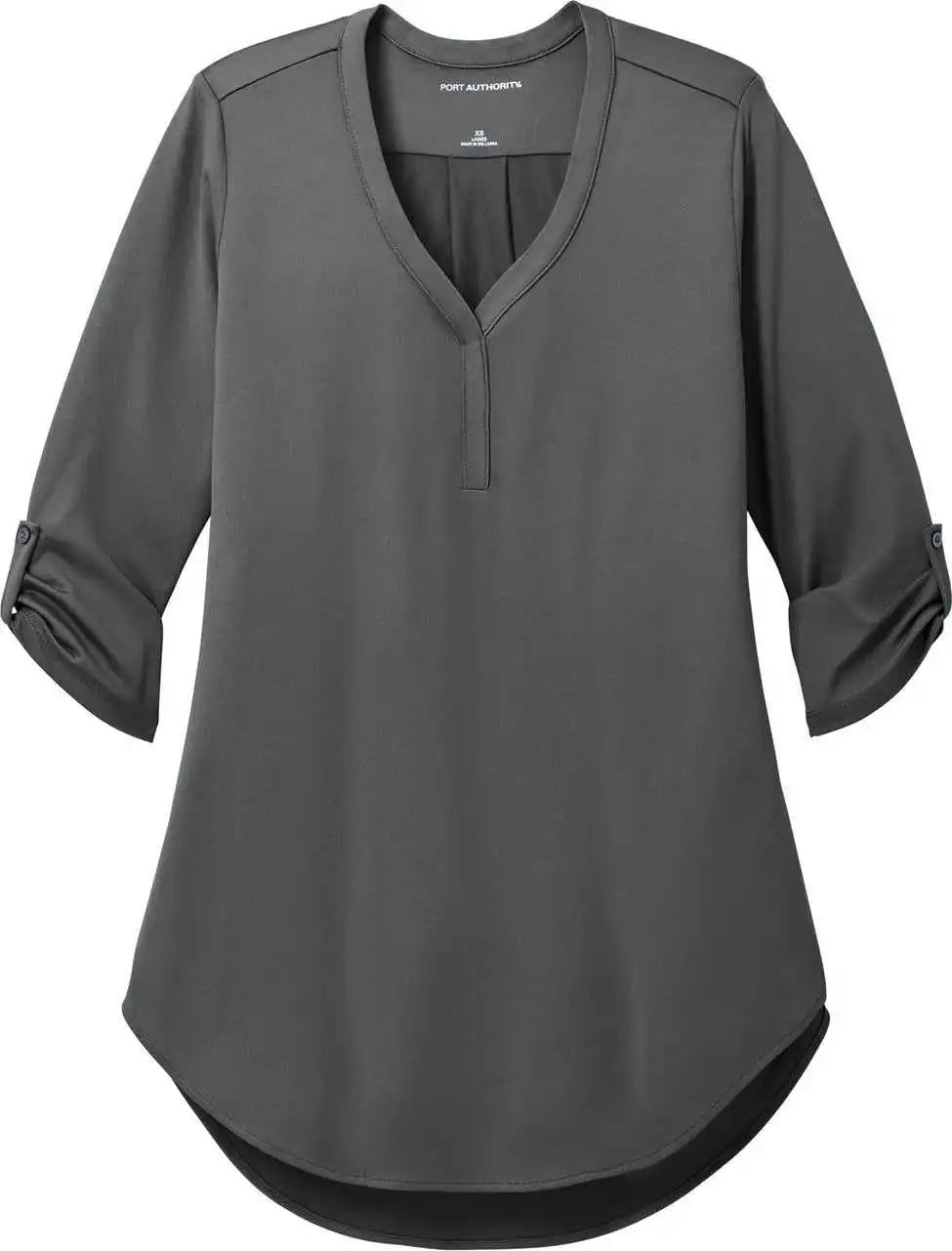 Port Authority Lk6840 Ladies City Stretch 3/4 Sleeve Tunic Graphite