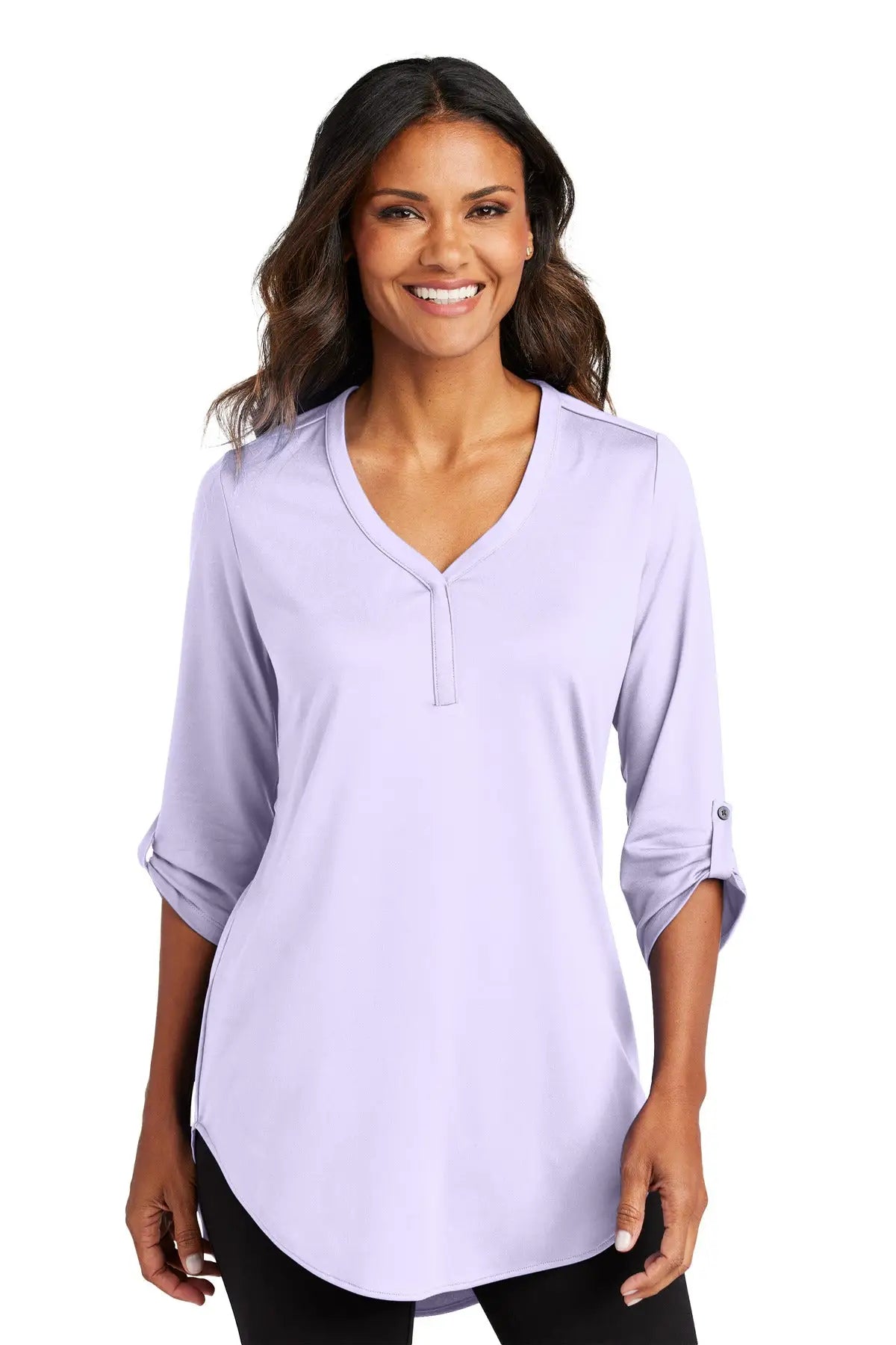 Port Authority Lk6840 Women’s City Stretch 3/4-sleeve Tunic - Bright Lavender