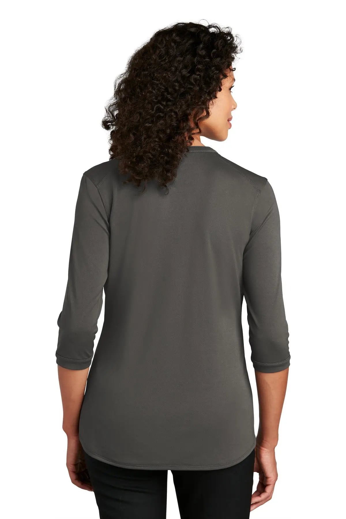 Port Authority Lk750 Women’s Uv Choice Pique Henley - Sterling Gray