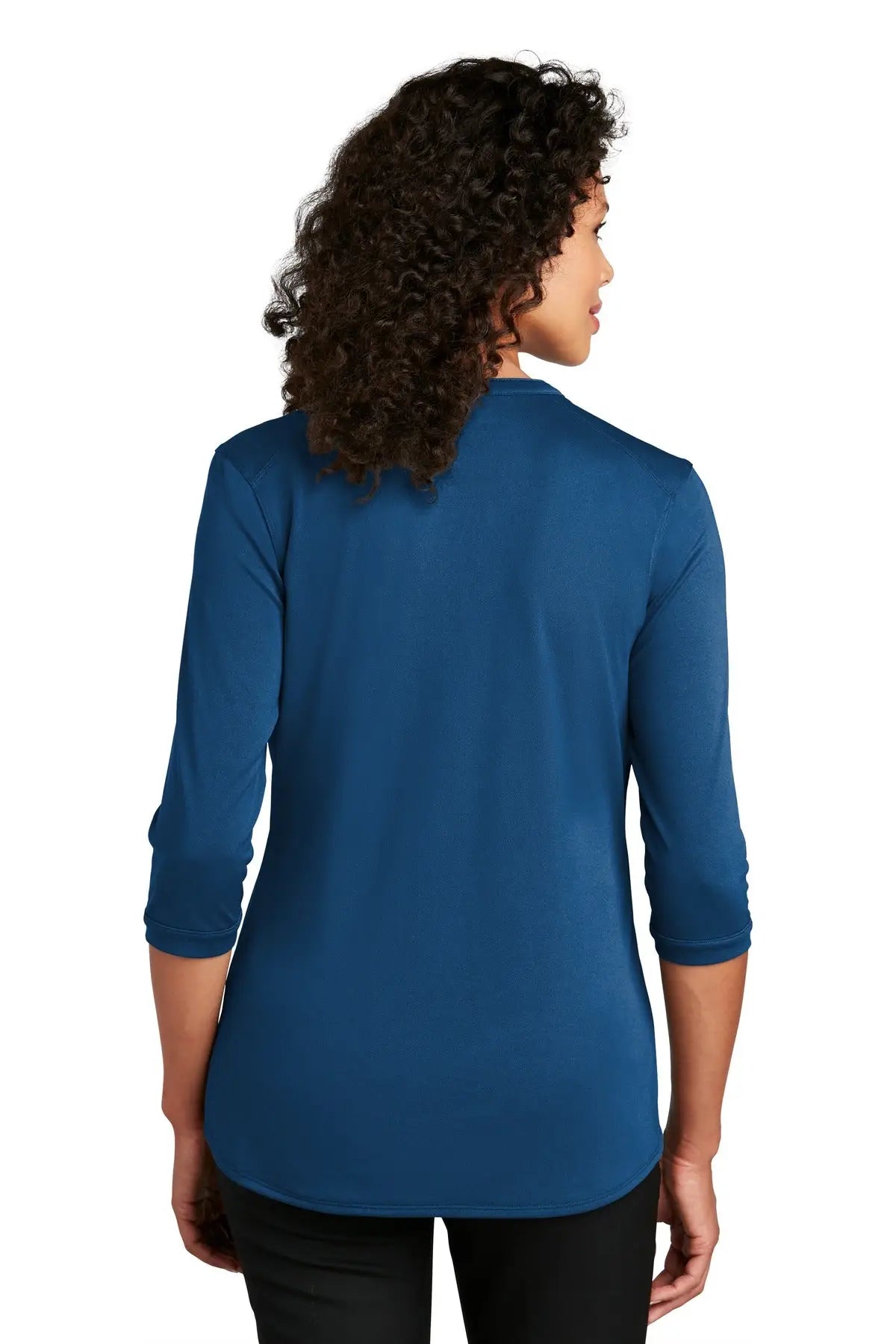 Port Authority Lk750 Women’s Uv Choice Pique Henley - True Blue