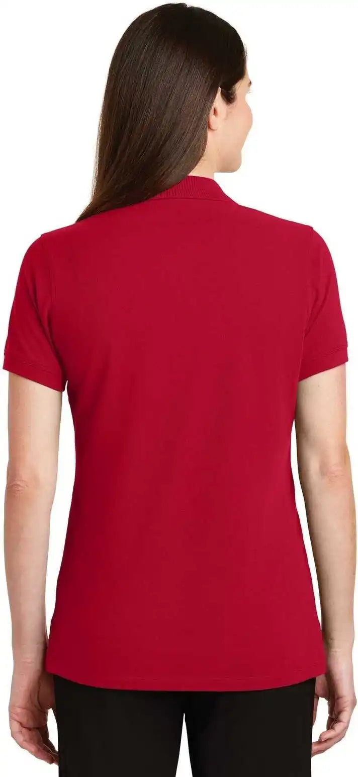 Port Authority Lk8000 Ladies Ezcotton Polo Apple Red