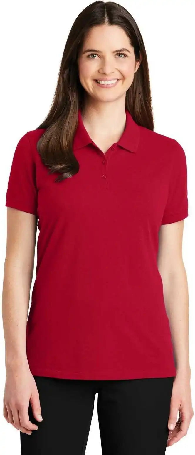 Port Authority Lk8000 Ladies Ezcotton Polo Apple Red