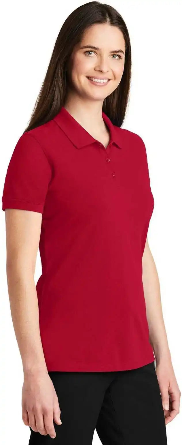 Port Authority Lk8000 Ladies Ezcotton Polo Apple Red
