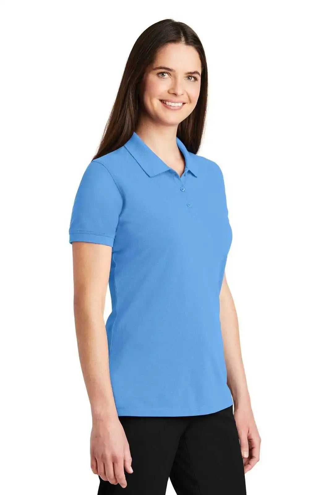 Port Authority Lk8000 Ladies Ezcotton Polo - Azure Blue