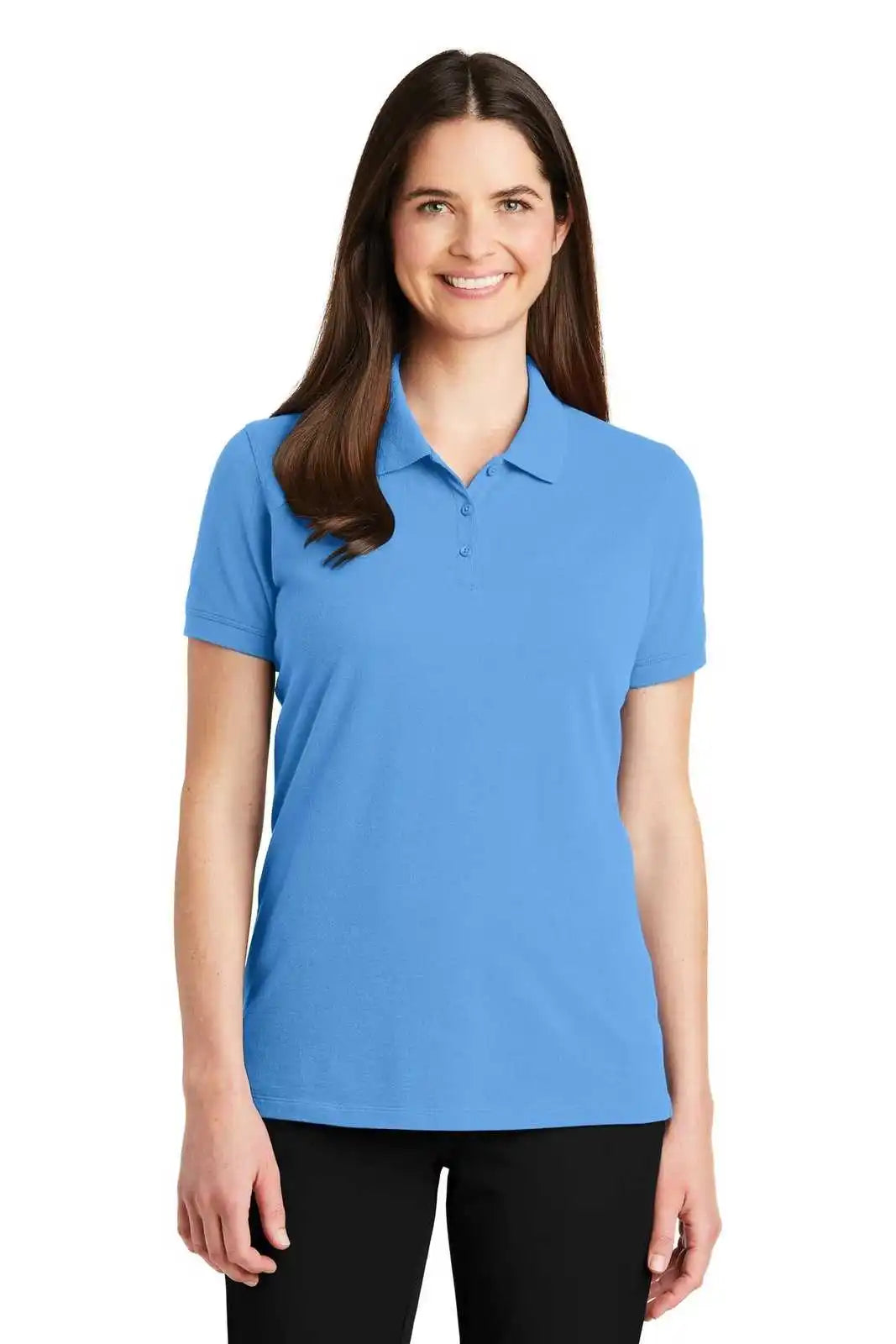 Port Authority Lk8000 Ladies Ezcotton Polo - Azure Blue