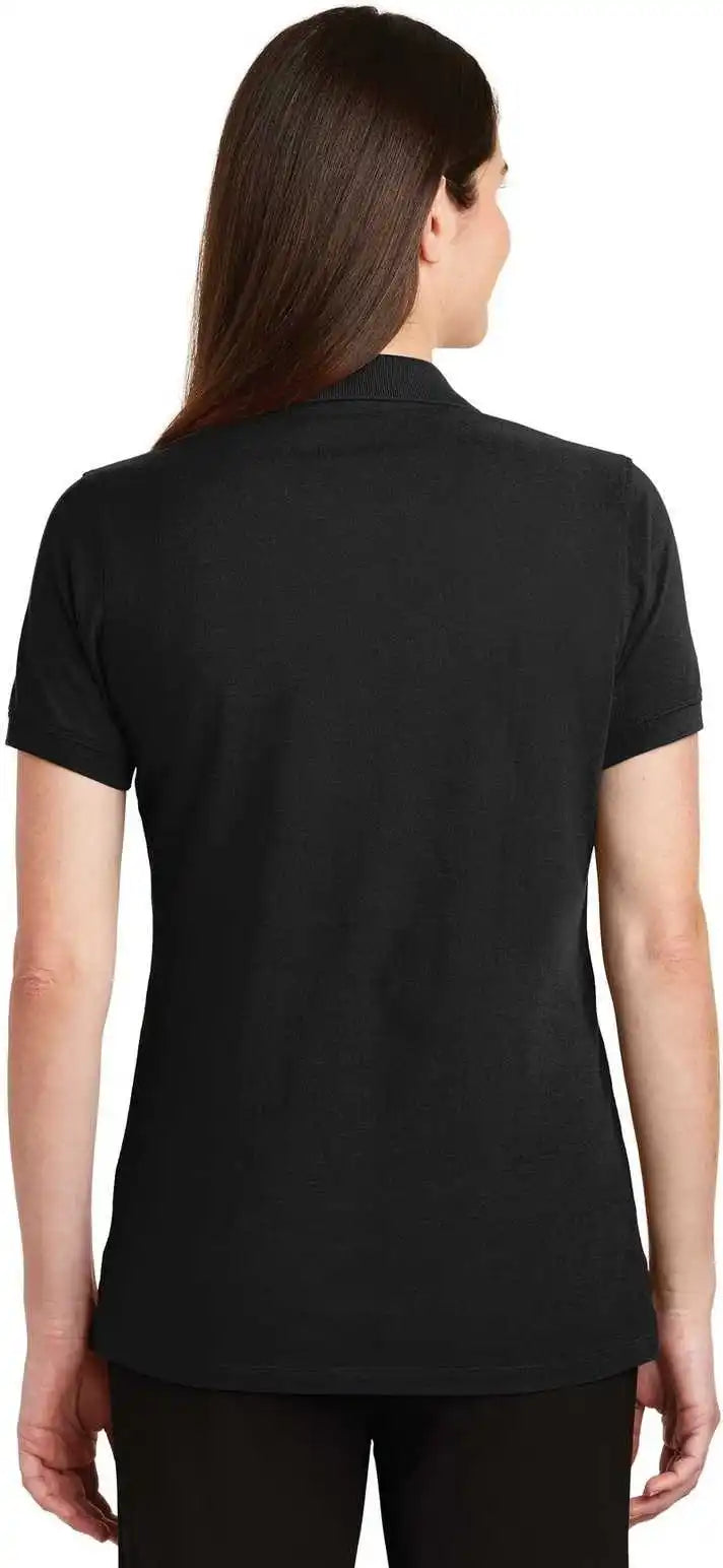 Port Authority Lk8000 Ladies Ezcotton Polo Black