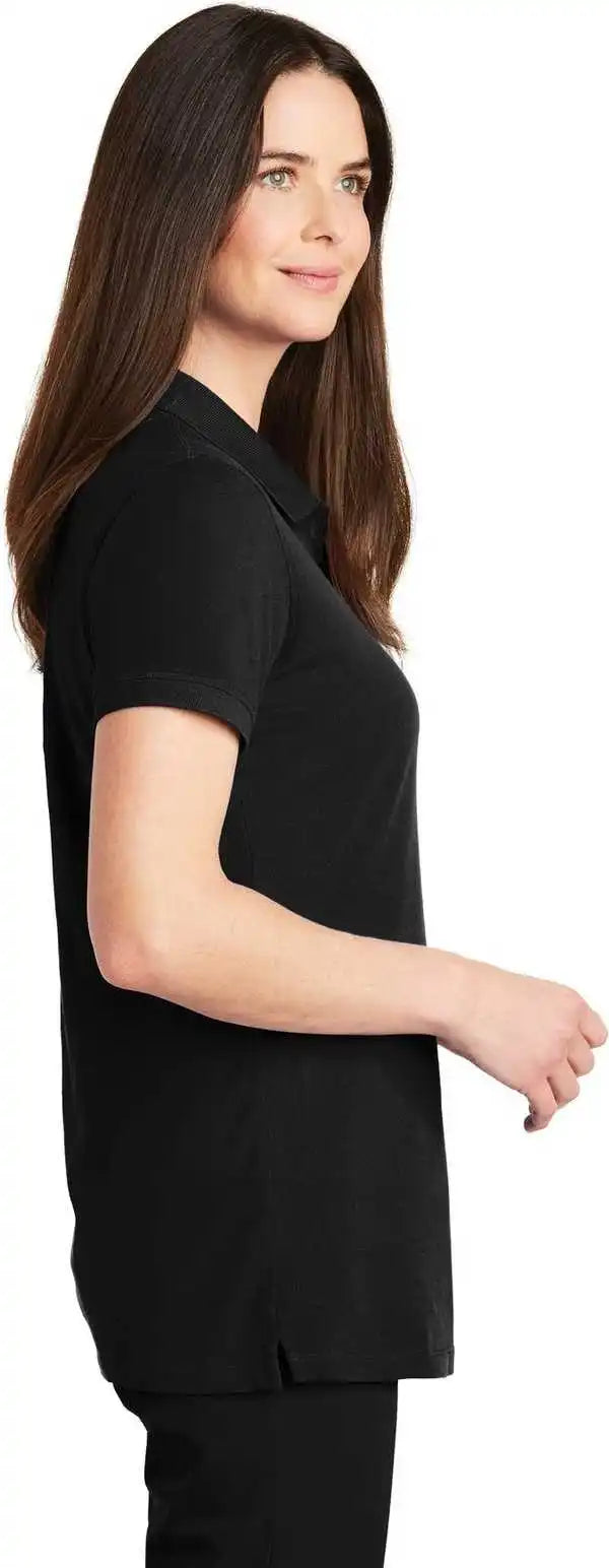 Port Authority Lk8000 Ladies Ezcotton Polo Black